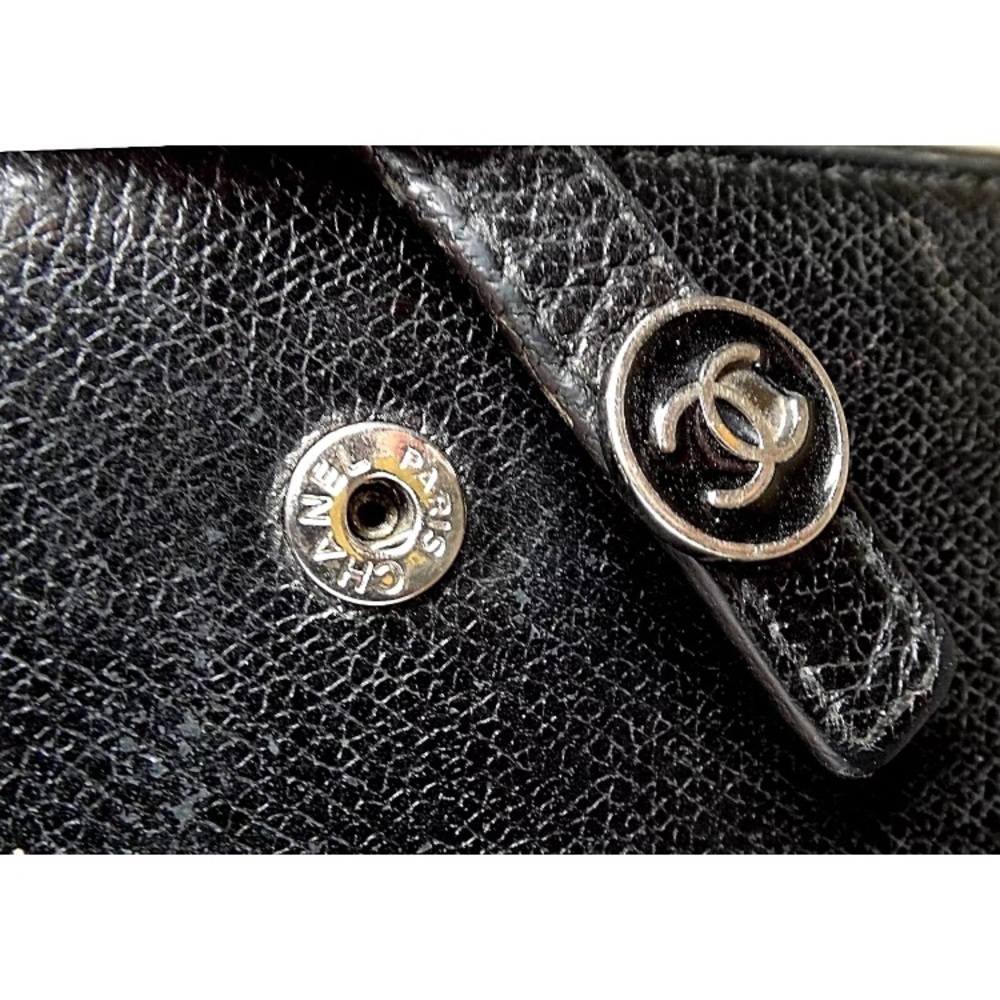 Authentic CHANEL Black Leather continental Wallet - Picture 3 of 8